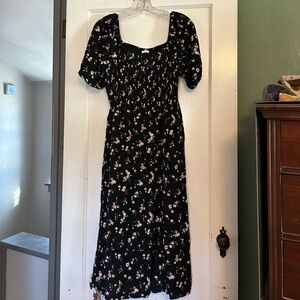 Maurices Black Floral Midi Dress